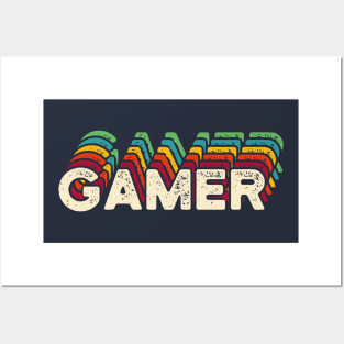 gamer vintage retro Posters and Art